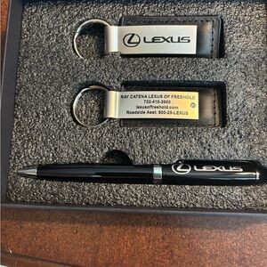 Lexus Black Pen and Keychain Set